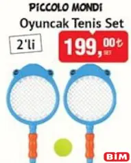PİCCOLO MONDİ OYUNCAK TENİS SET 2'Lİ